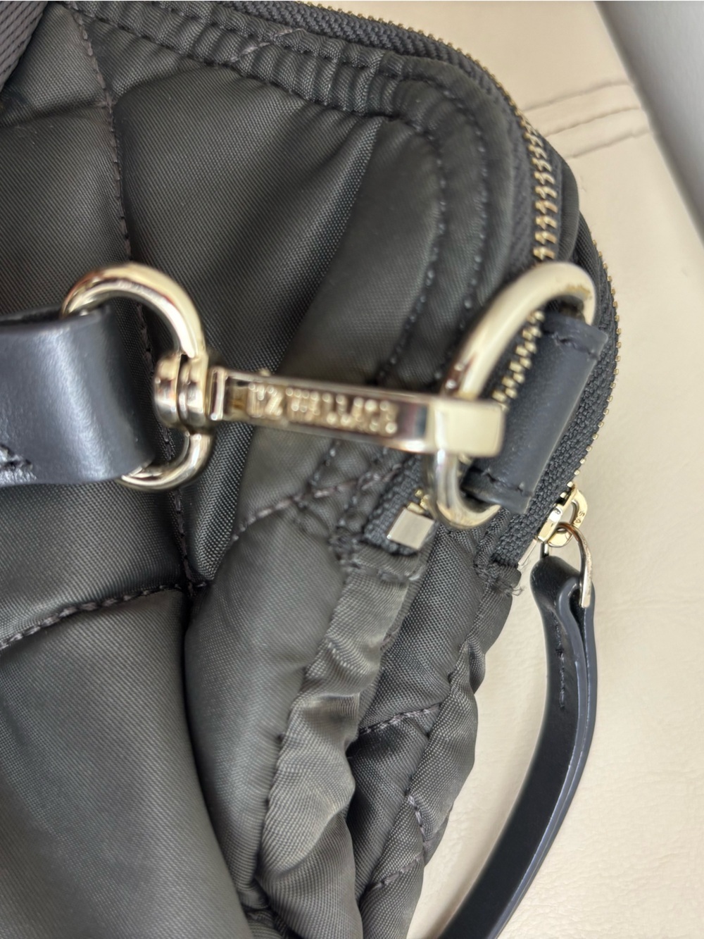MZ Wallace Madison Quilted Nylon Crossbody Bag In Olive Green - Picture 12 of 12